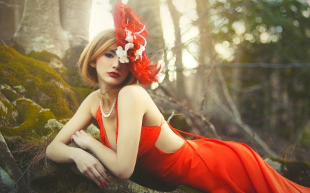 Fashion Model - forest, woman, model, fashion