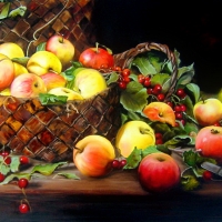 Still life with apples