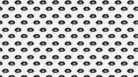 Pattern - white, pattern, mouth, black, lips, bw, texture, abstract