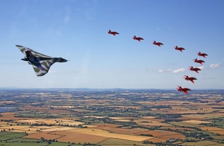 Red Arrows and Vulcan