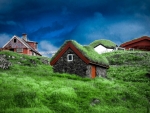 old village on a faroe island