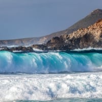 Sea Waves Crashing on the Beach