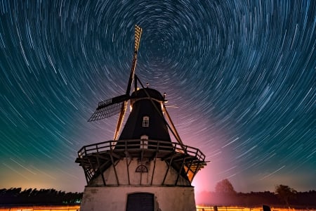 Revinge Socken, Sweden - sweden, stars, nature, windmill