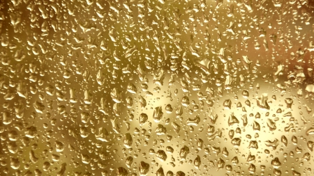 Water drops - water drops, window, golden, texture, glass