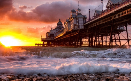 Beach - waves, sunset, nature, Beach