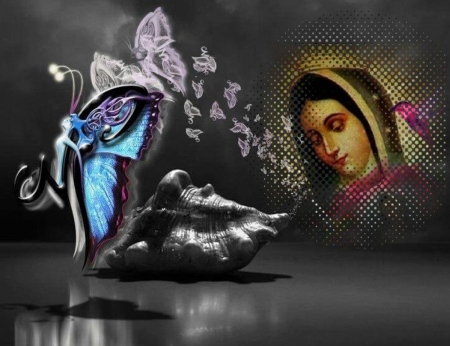 god - butterfly, beautiful, mary, god, dios