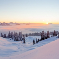 Sunset in the Alps.