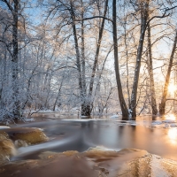 spectacular winter sunrise