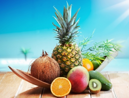 Fruit - fruit, pineapple, orange, kiwi