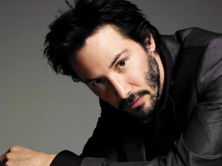 Keanu Reeves - black, actor, man, Keanu Reeves