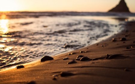 Shore - nature, sky, cloud, shore, sand