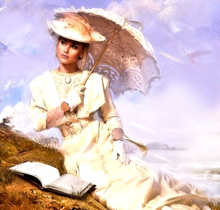 Victorian Summer - woman, summer, lady, pretty