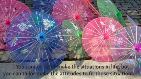 Situations - umbrellas, abstract, colors, thoughts, words, quotes