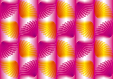 Abstract - wings, white, pattern, pink, yellow, texture, abstract