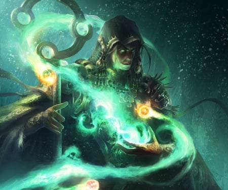 Dark Craft - fantasy, magic, dark, man, art