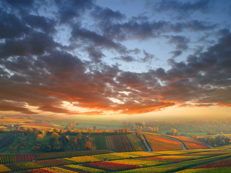 Beautiful Landscape - fields, landscape, aerial view, colourful, cloudy sky