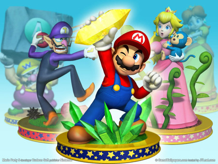 Trophies - mario, wario, princess daisy, princess peach, games