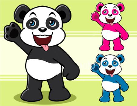 Pandas - panda, cute, cartoons