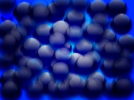 Blue Bubbles - bubbles, abstract, blue