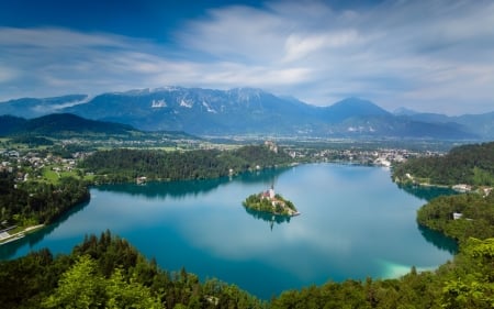 Lake Bled, Slovenia - tree, slovenia, nature, lake in bled