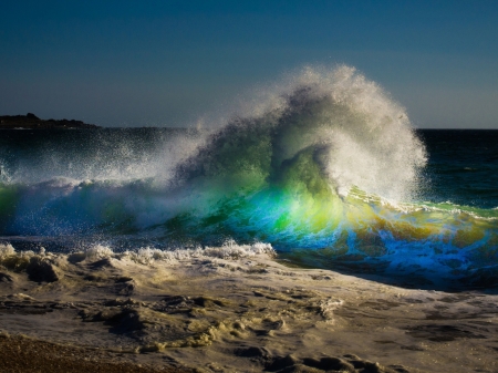 Beach Waves - nature, beach, splash, waves