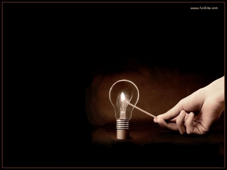 light up - match, light, flame, hand, bulb