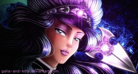 Anime - lovely, purple, anime, girl