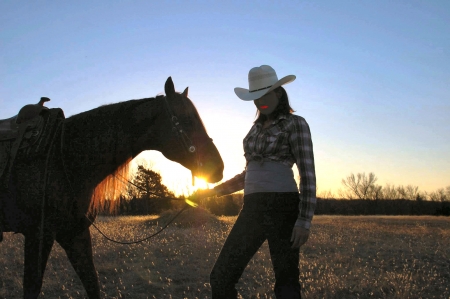 Halloween Cowgirl - style, girls, western, women, models, hats, ranch, cowgirls, horses, fun, female