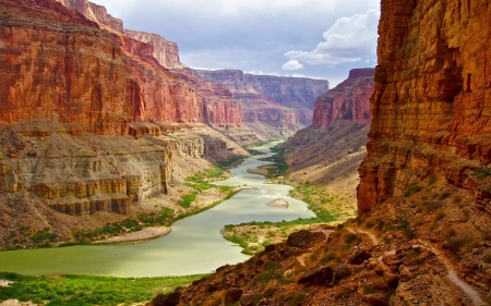 Colorado River - mountains, usa, canyon, landscape, grand canyon