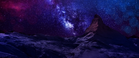 Starry purple sky - purple, sky, stars, starry purple sky