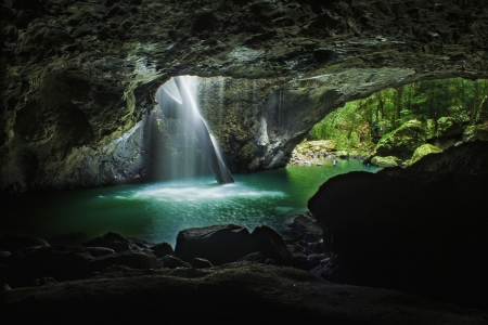 Natural Bridge - nature, fun, forest, cool, river