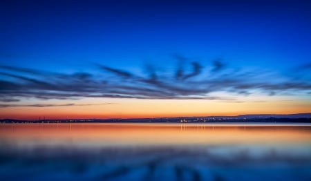 Nature - sky, nature, reflection, blue