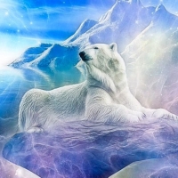 Polar Bear in Pastels