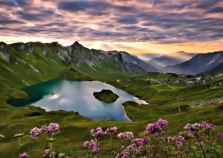 German Alps - lake, nature, mountain, alps