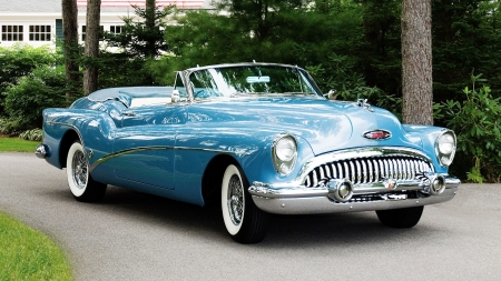 classic convertible - american, convertible, blue, classic