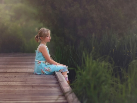 The Bridge - bridge, cute, blue, photography