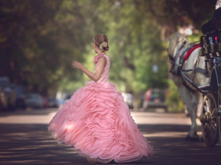 Girl - abstract, girl, pink, photography