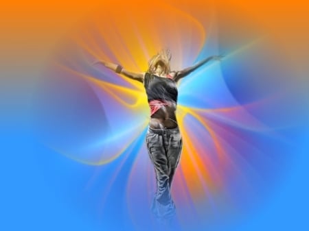 Freedom - Woman, colorful, beautiful, freedom, Rais, colors