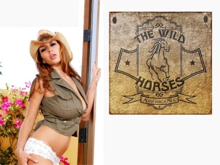 Cowgirl Florist - women, fun, female, hats, fashion, models, western, flowers, girls, cowgirls, style, shop