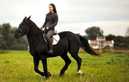 Lazy Ride - style, girls, western, women, models, ranch, cowgirls, horses, brunettes, fun, female, boots, fashion