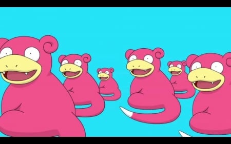 Slowpoke - Cute, Slowpoke, Pokemon, Pink, Anime, Blue