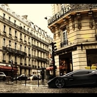 aston martin dbc concept on paris street