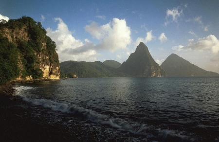 Beautiful Nature - beach, mountains, sea, clouds