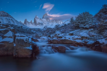 Winter - winter, nature, sky, river