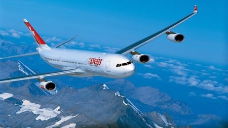 Swiss Airbus A340 - Swiss, Plane, A340, Transport, Airbus