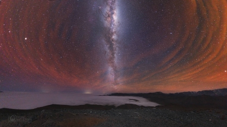 Milky Way with Airglow Australis - fun, stars, galaxy, cool, space