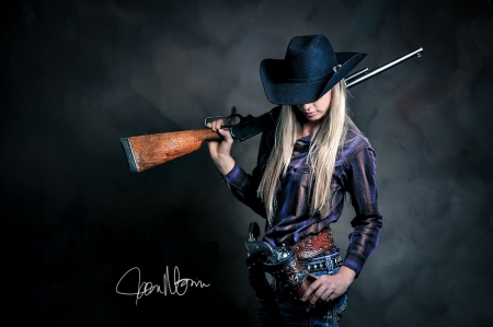 I'm The Best... - style, girls, western, women, rifles, models, hats, cowgirls, guns, nra, kim grimes, fun, female, blondes