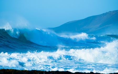 Wave - nature, beach, cloud, Wave, sky