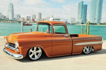 1959-Chevrolet-Apache - Bowtie, Truck, Chrome Wheels, Classic