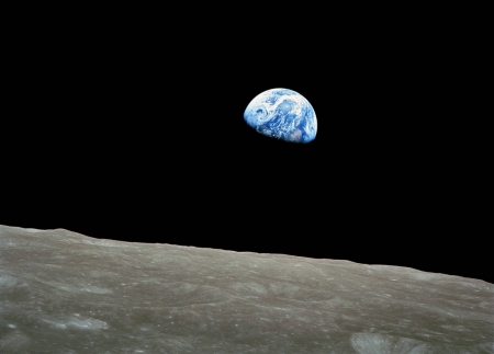 Earthrise - space, moon, fun, planet, earth, cool